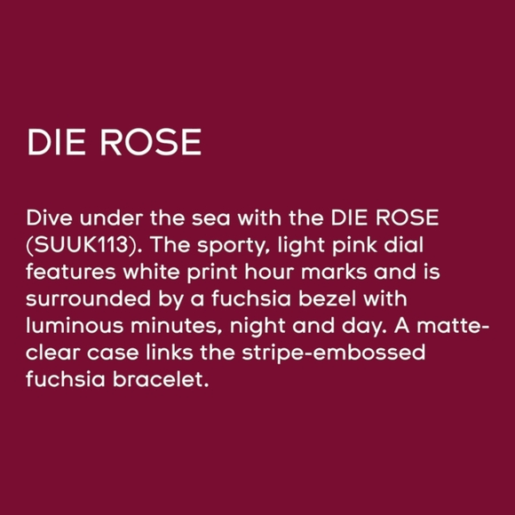 SWATCH Scuba Libre DIE ROSE Unisex Watch SUUK113 - Brand New - Picture 3 of 5